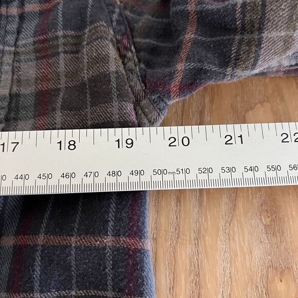 Carbon 2 Cobalt Shirt Mens Medium Plaid Flannel Button Down Collared Cotton - Picture 8 of 8